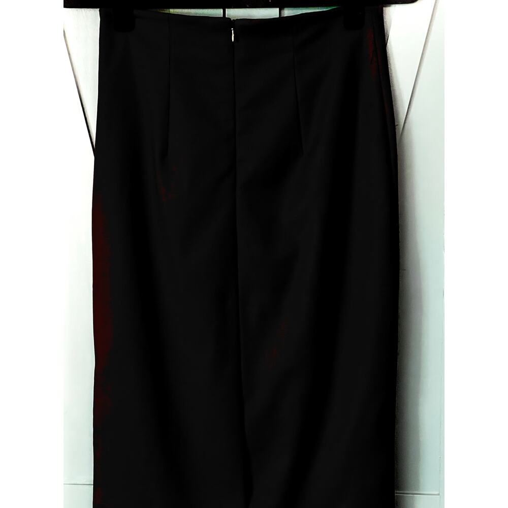 NWT 2 Philosophy Black Cotton Lyocell Blend Lined Midi Pencil Skirt - Picture 4 of 6